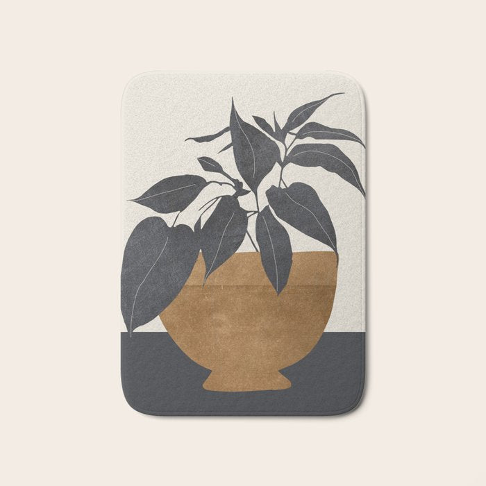 Abstract Art /Minimal Plant 144 Bath Mat Gallery Image 1