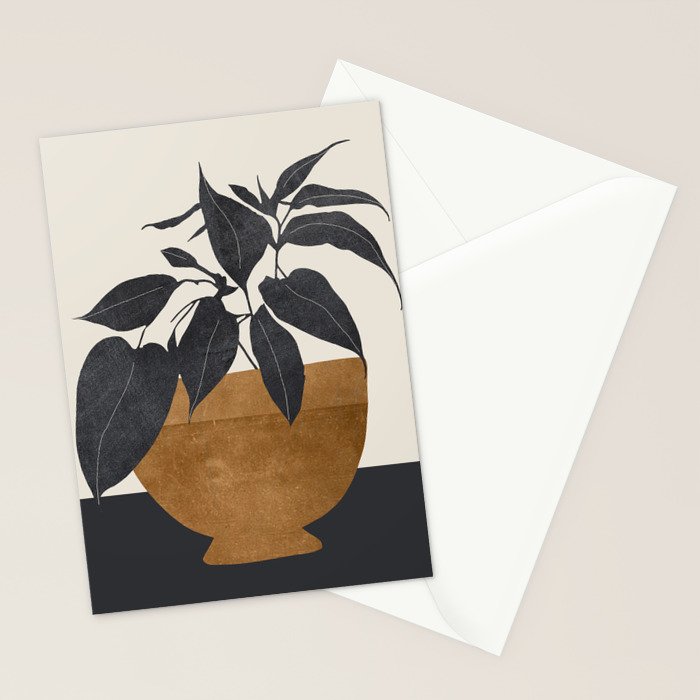 Abstract Art /Minimal Plant 144 Stationery Card Gallery Image 2