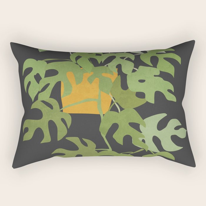 Minimal Abstract Art Plant 28 Rectangular Pillow Gallery Image 2