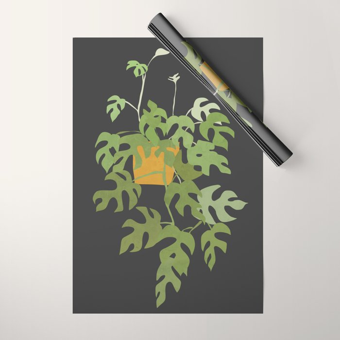Minimal Abstract Art Plant 28 Wrapping Paper Gallery Image 1
