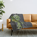 Minimal Abstract Art Plant 28 Throw Blanket Gallery Image 1