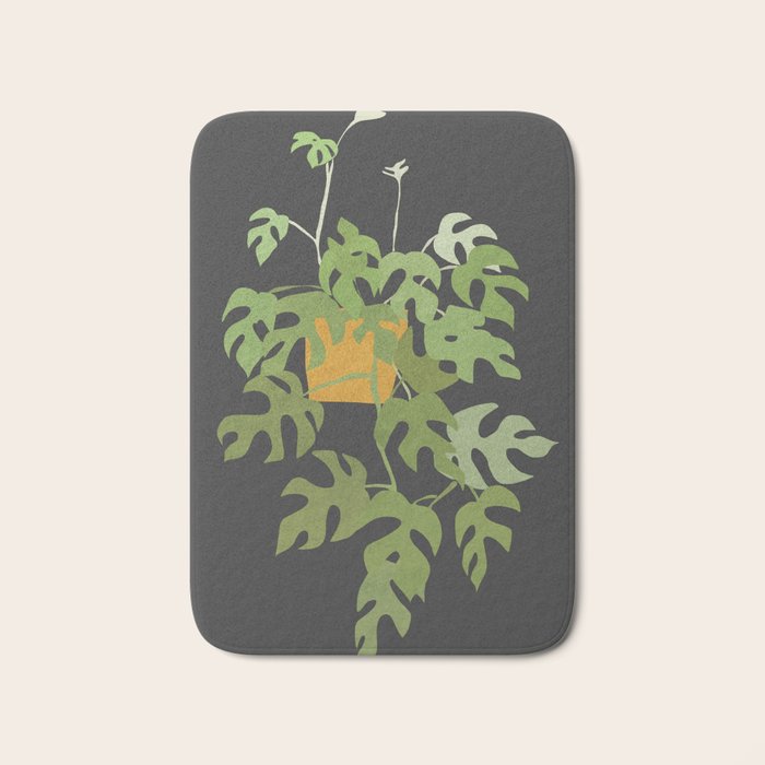 Minimal Abstract Art Plant 28 Bath Mat Gallery Image 1