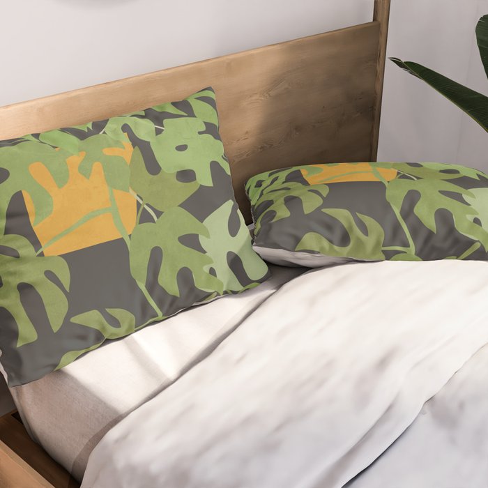 Minimal Abstract Art Plant 28 Pillow Sham Gallery Image 2