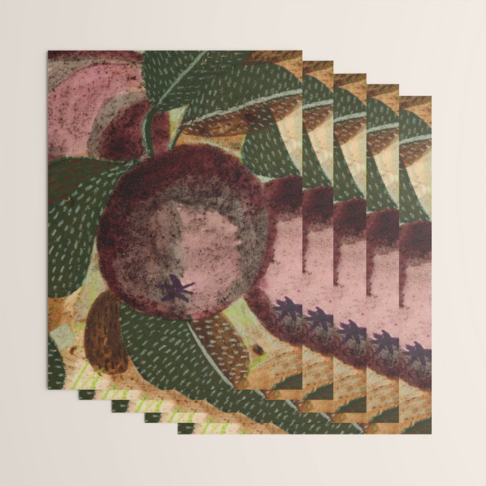 Fall Apple Orchard Painting in Red Delicious Wrapping Paper Gallery Image 3
