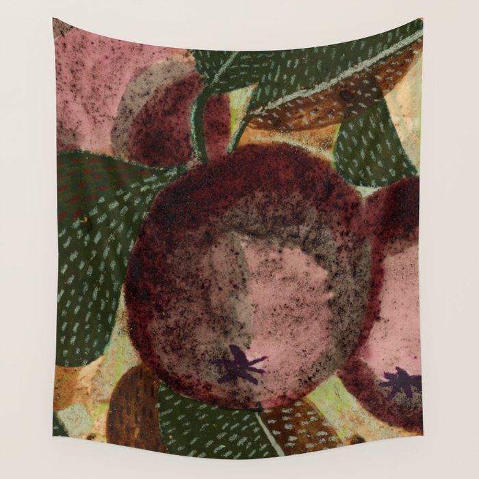 Fall Apple Orchard Painting in Red Delicious Wall Tapestry Gallery Image 4