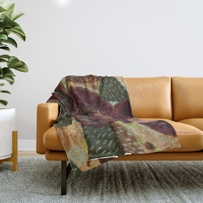 Fall Apple Orchard Painting in Red Delicious Throw Blanket Gallery Image 1