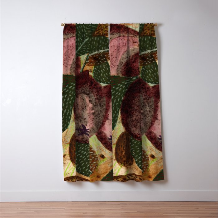 Fall Apple Orchard Painting in Red Delicious Window Curtain Gallery Image 3