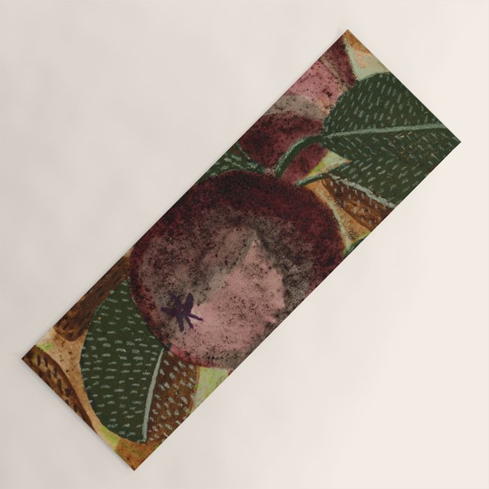 Fall Apple Orchard Painting in Red Delicious Yoga Mat Gallery Image 1
