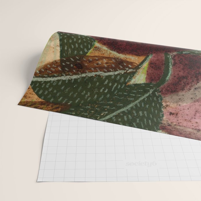 Fall Apple Orchard Painting in Red Delicious Wrapping Paper Gallery Image 2