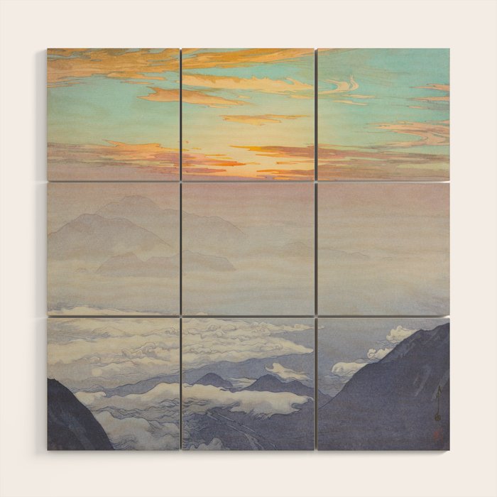 Sea of Clouds (Unkai, Ho-o-San) Hiroshi Yoshida Modern Japanese Woodblock Print Wood Wall Art Gallery Image 1