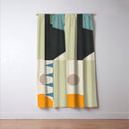 Abstract Geometric Shapes 26 Window Curtain Gallery Image 3