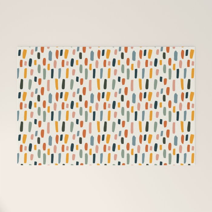 Rainbow Confetti Pattern Welcome Mat Gallery Image 1
