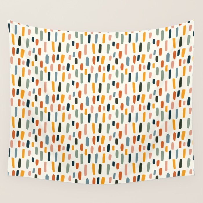 Rainbow Confetti Pattern Wall Tapestry Gallery Image 4