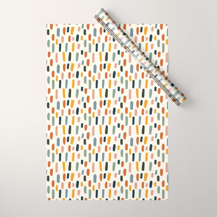 Rainbow Confetti Pattern Wrapping Paper Gallery Image 1