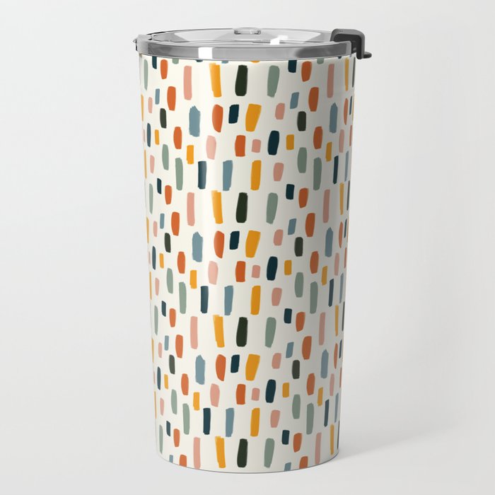 Rainbow Confetti Pattern Travel Mug Gallery Image 2
