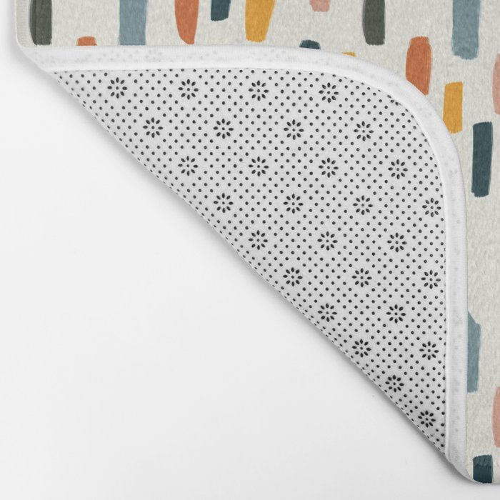 Rainbow Confetti Pattern Bath Mat Gallery Image 2