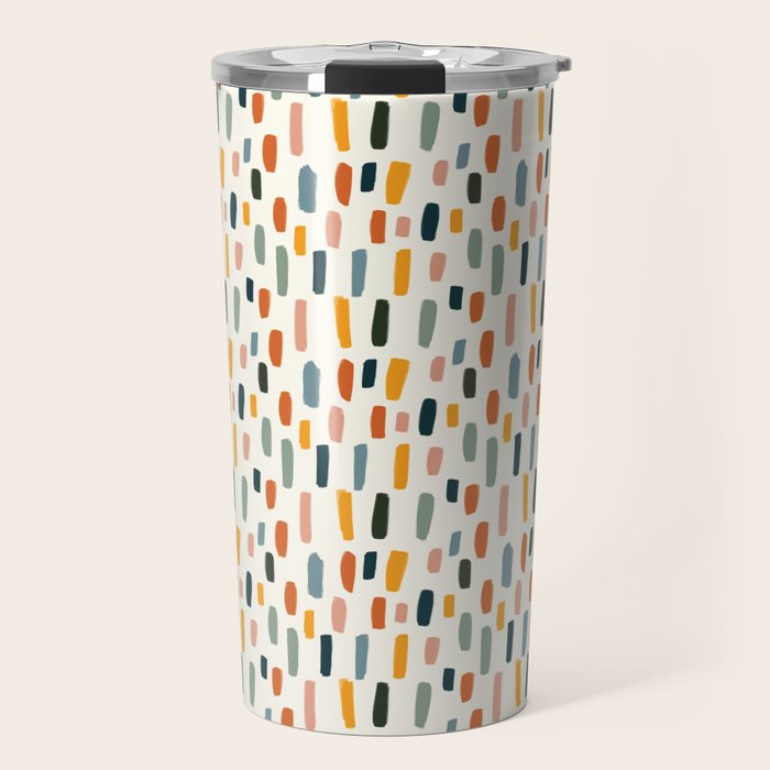 Rainbow Confetti Pattern Travel Mug Gallery Image 1
