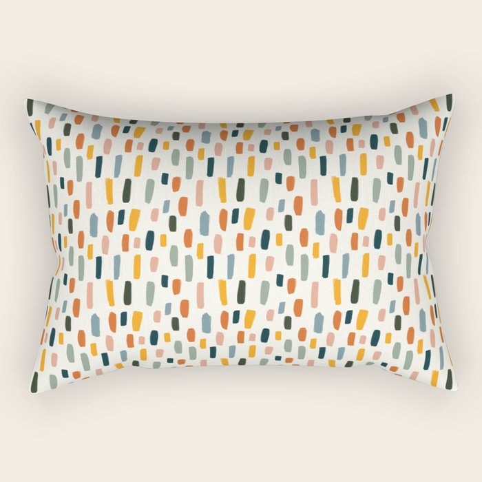 Rainbow Confetti Pattern Rectangular Pillow Gallery Image 2