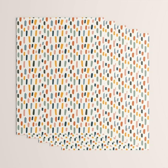 Rainbow Confetti Pattern Wrapping Paper Gallery Image 3