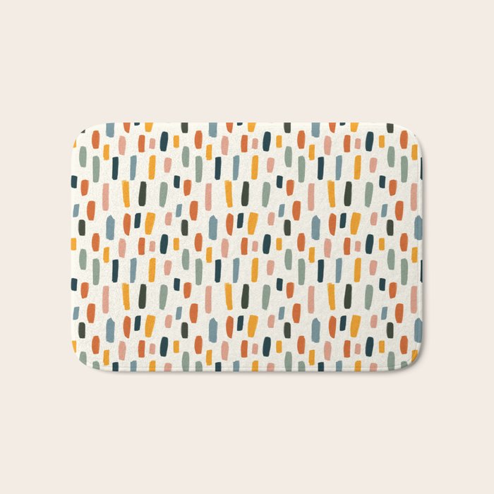 Rainbow Confetti Pattern Bath Mat Gallery Image 1