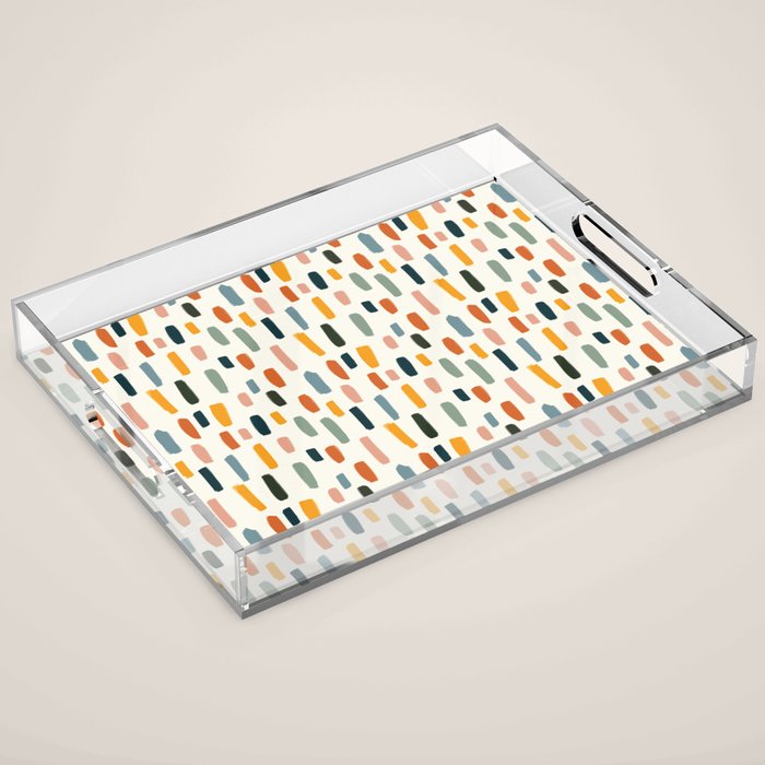 Rainbow Confetti Pattern Acrylic Tray Gallery Image 1