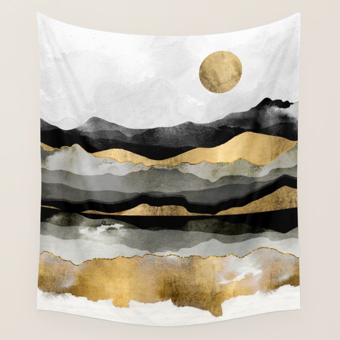 Golden Spring Moon Wall Tapestry Gallery Image 4
