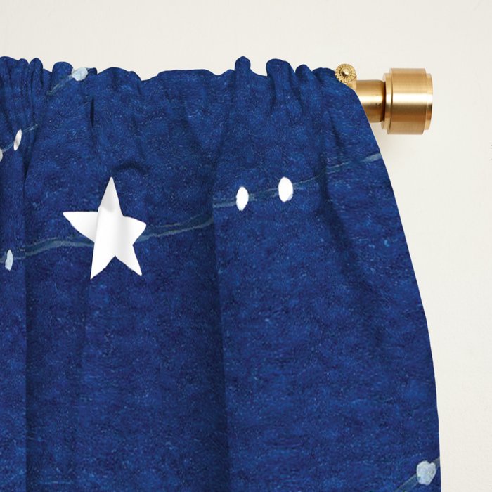 Garland of Stars IV, night sky Window Curtain Gallery Image 2