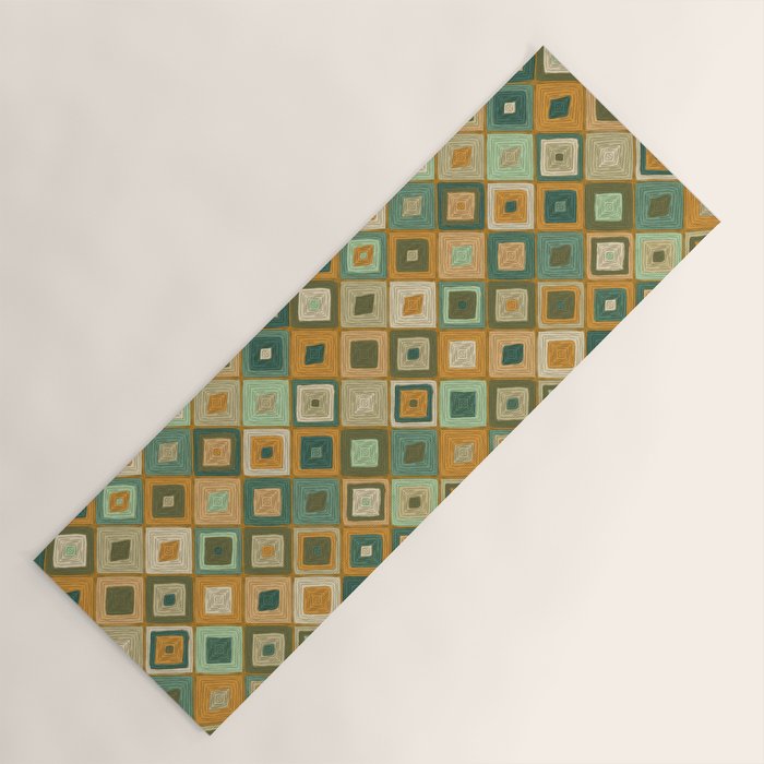 Hand-drawn Quilt #6 Yoga Mat Gallery Image 1
