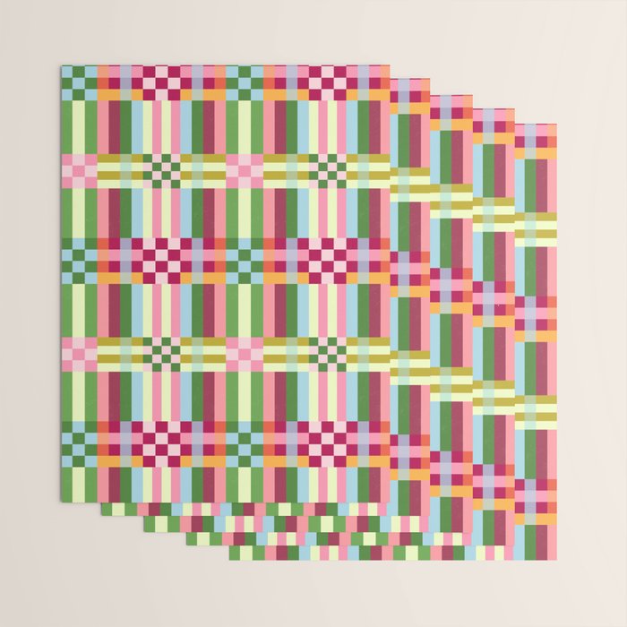  Woven Checks and Stripes - Festive Multi Wrapping Paper Gallery Image 3