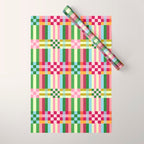  Woven Checks and Stripes - Festive Multi Wrapping Paper Gallery Image 1