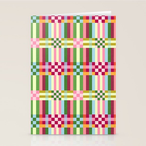 Woven Checks and Stripes - Festive Multi Stationery Card Gallery Image 2