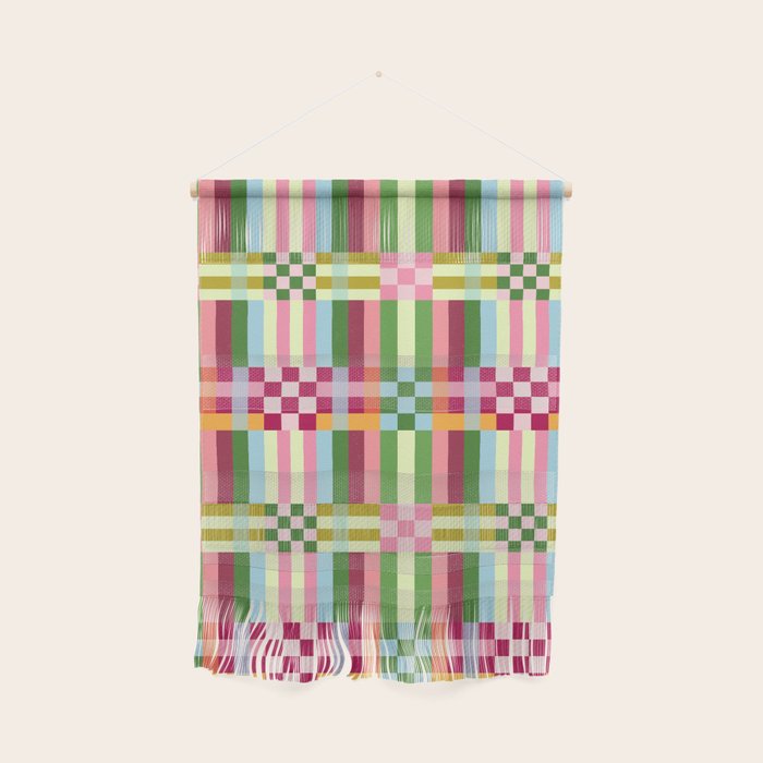  Woven Checks and Stripes - Festive Multi Wall Hanging Gallery Image 1