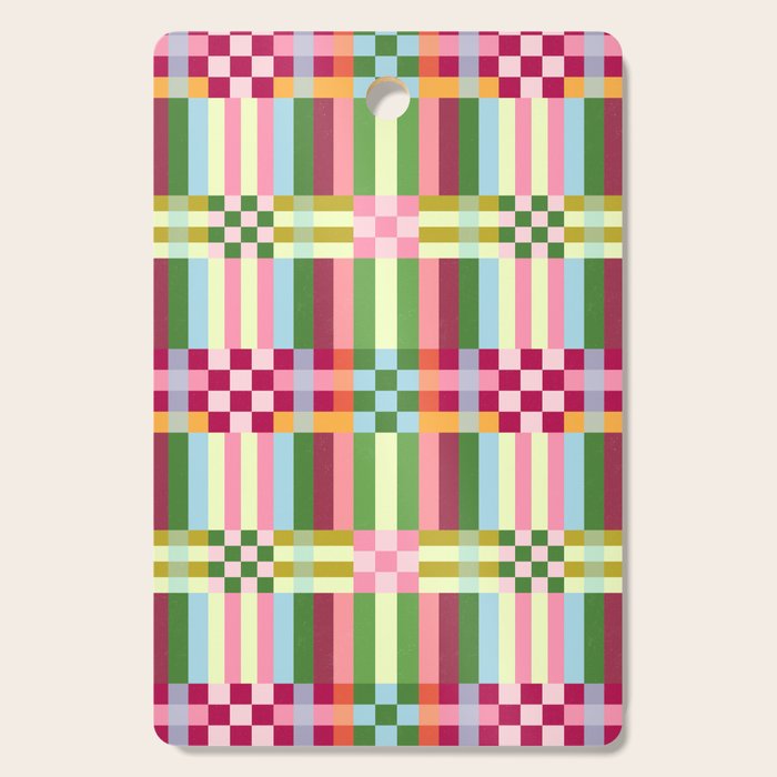  Woven Checks and Stripes - Festive Multi Cutting Board Gallery Image 1