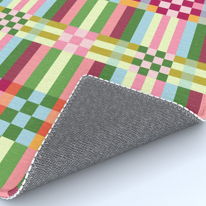  Woven Checks and Stripes - Festive Multi Rug Gallery Image 4