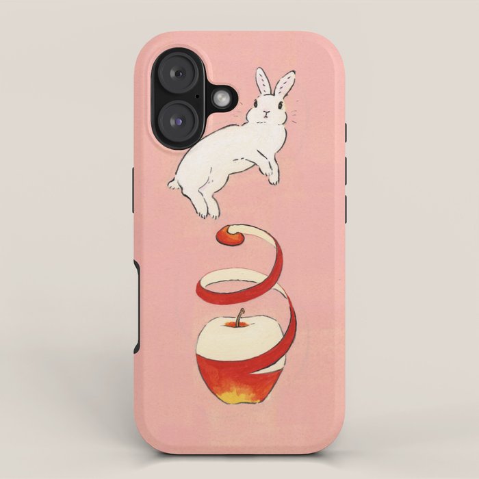 The apple makes bunny happy iPhone Case Gallery Image 1
