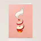 The apple makes bunny happy Stationery Card Gallery Image 2
