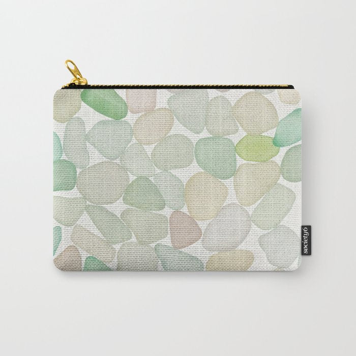 Sea Glass Collection - Soft Pastels Carry All Pouch Gallery Image 1
