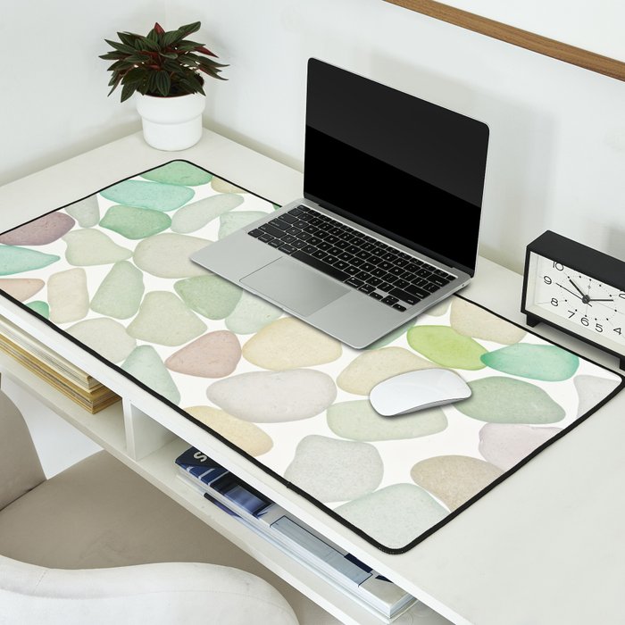 Sea Glass Collection - Soft Pastels Desk Mat Gallery Image 2