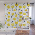 Yellow Tulips | Watercolour Pattern Wall Mural Gallery Image 1