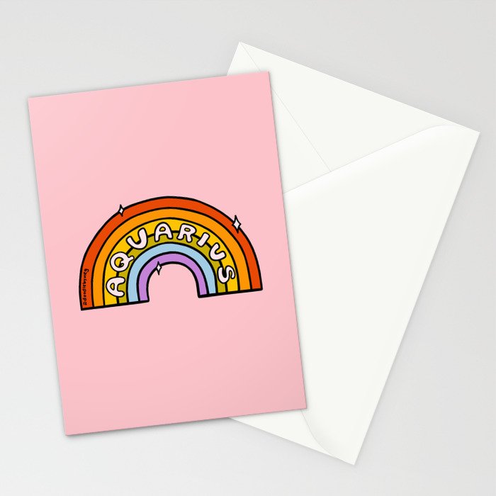 Aquarius Rainbow Stationery Card Gallery Image 2