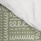 Mudcloth Doodle Squares . Lush Green Comforter Gallery Image 4