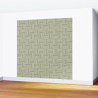 Mudcloth Doodle Squares . Lush Green Wall Mural Gallery Image 2