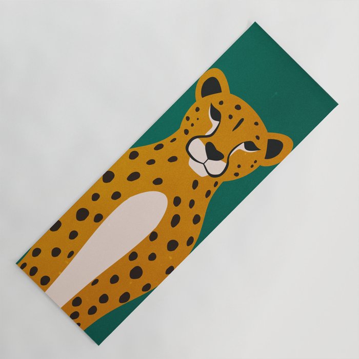 The Stare: Marigold Cheetah Yoga Mat Gallery Image 1