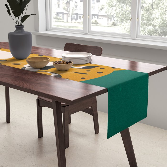 The Stare: Marigold Cheetah Table Runner Gallery Image 2
