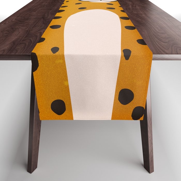 The Stare: Marigold Cheetah Table Runner Gallery Image 1