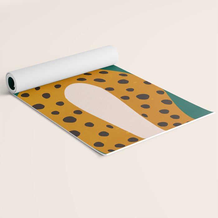 The Stare: Marigold Cheetah Yoga Mat Gallery Image 2