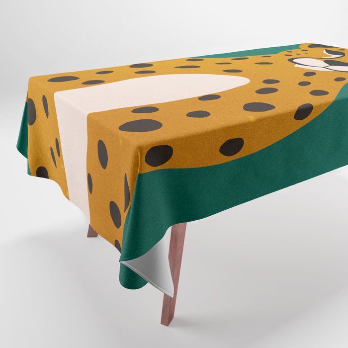 The Stare: Marigold Cheetah Tablecloth Gallery Image 1