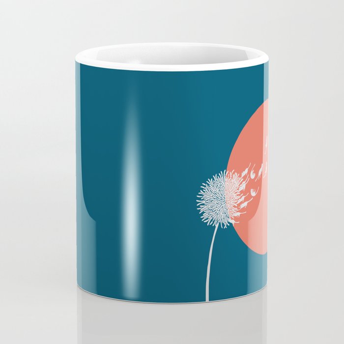 Cat and Plant 25: Cat Dandelion Coffee Mug Gallery Image 4