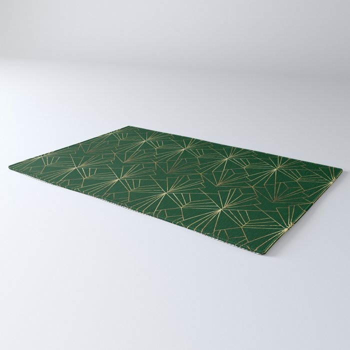 Art Deco in Emerald Green - Large Scale Rug Gallery Image 3
