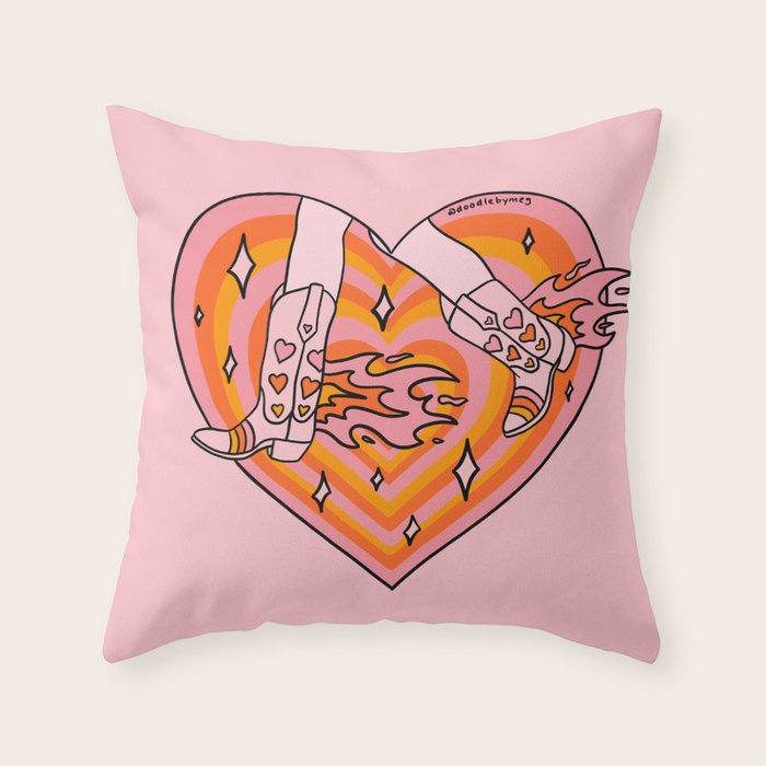Running Cowgirl Throw Pillow Gallery Image 6